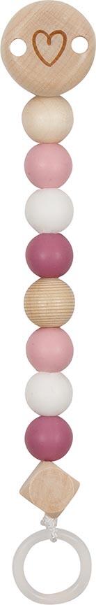 Goki - Schnullerkette / Holz&Silikon / rosa Goki - Schnullerkette / Holz&Silikon / rosa