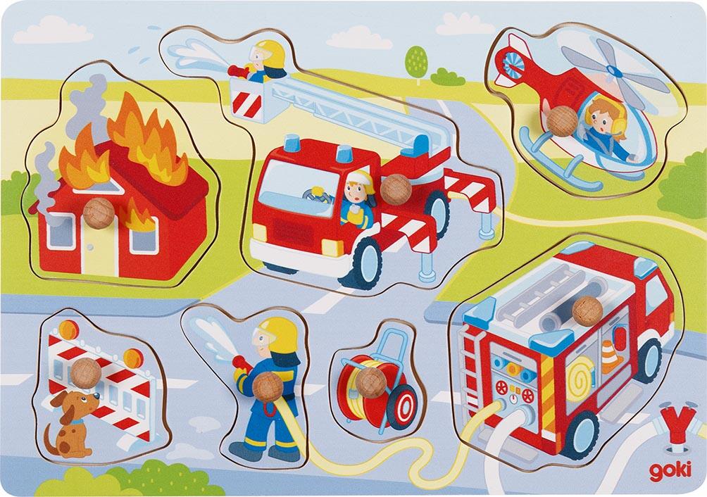 Goki - Steckpuzzle Feuerwehreinsatz Goki - Steckpuzzle Feuerwehreinsatz