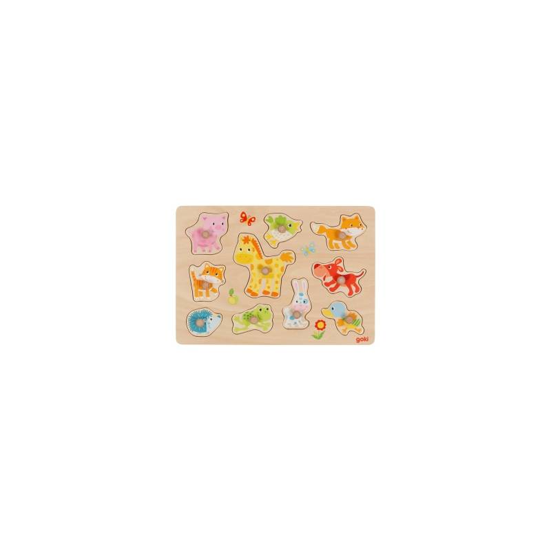 Goki - Steckpuzzle Tierkinder