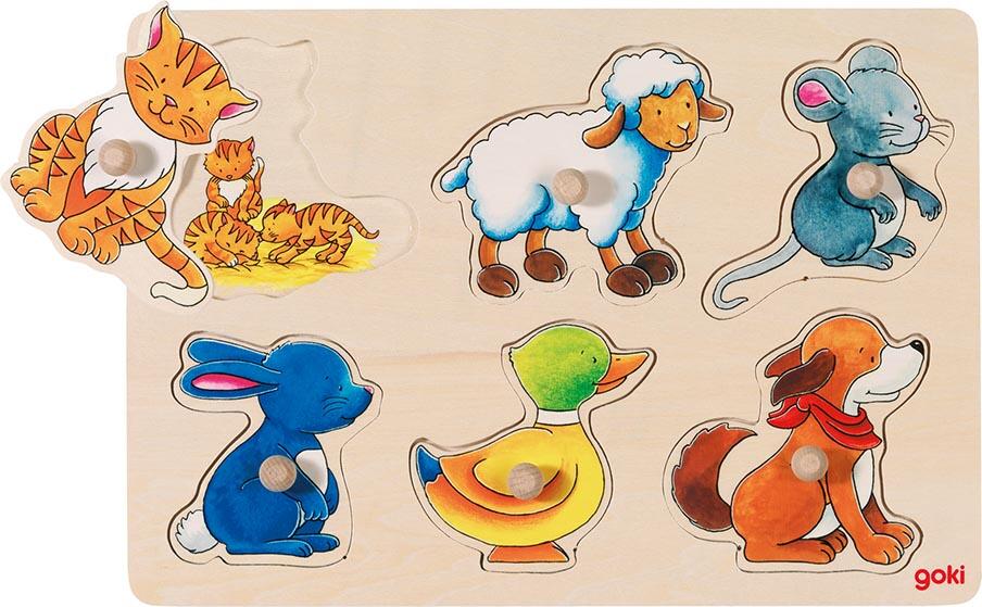 Goki - Steckpuzzle Tierkinder und Mütter Goki - Steckpuzzle Tierkinder und Mütter