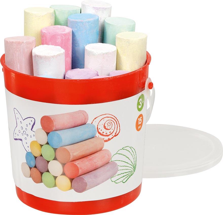 Goki - Straßenmalkreide 15-teilig im Eimer Goki - Straßenmalkreide 15-teilig im Eimer