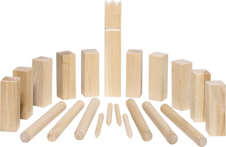 Goki - Wikingerspiel Kubb, kleine Größe, im Baumwollbeutel Goki - Wikingerspiel Kubb, kleine Größe, im Baumwollbeutel