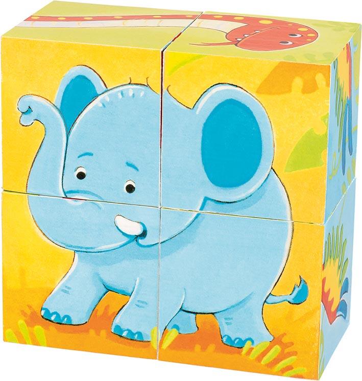 Goki - Würfelpuzzle / Wilde Tiere Goki - Würfelpuzzle / Wilde Tiere