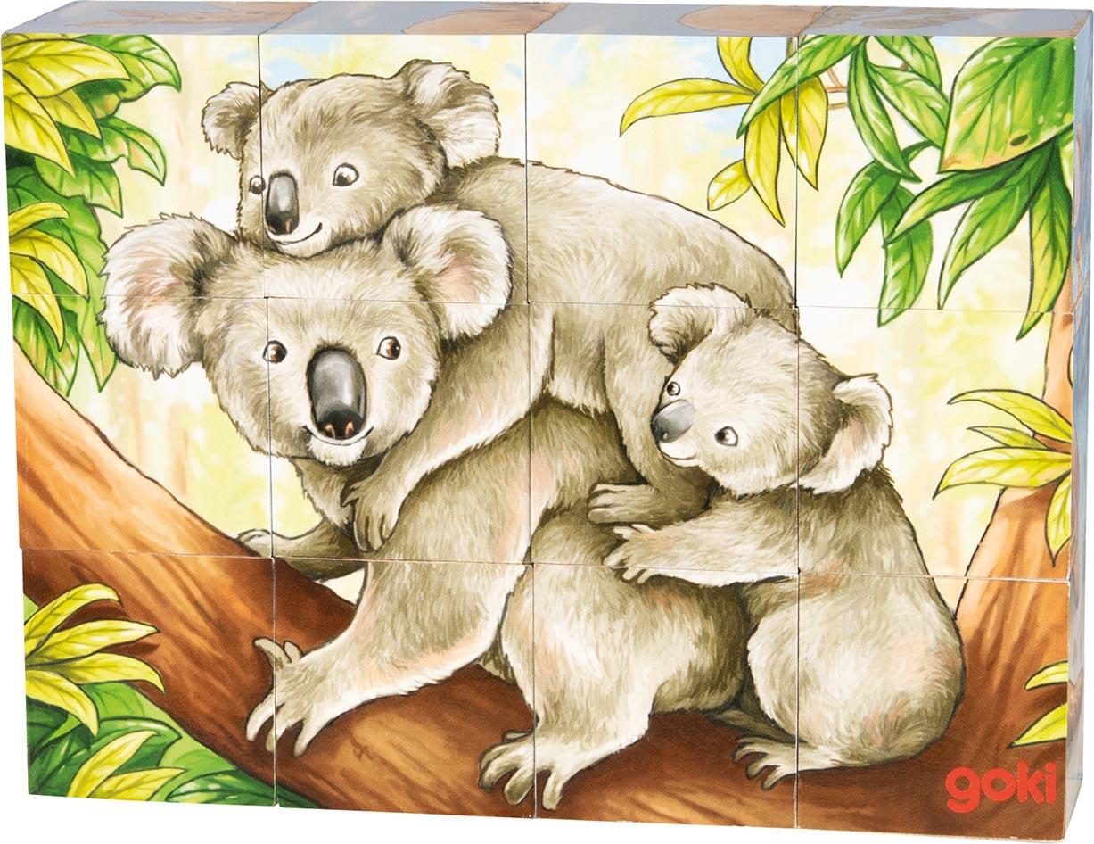 Goki - Würfelpuzzle Australische Tiere, Holzpuzzle Goki - Würfelpuzzle Australische Tiere, Holzpuzzle
