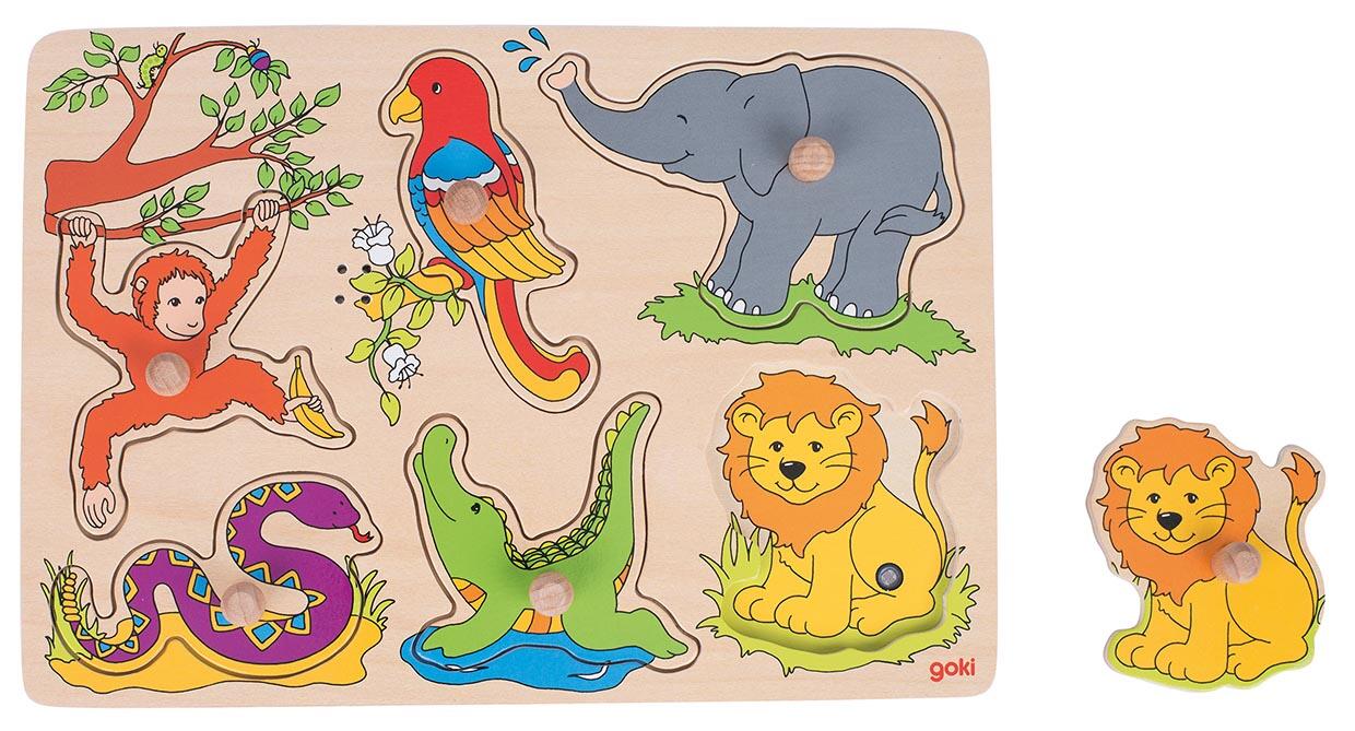 Goki - steckpuzzle mit sound zootiere Goki - steckpuzzle mit sound zootiere