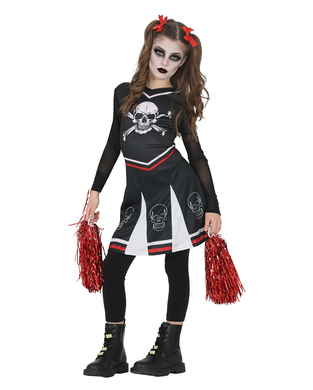 Gothic Cheerleader Kinder Kostüm Gothic Cheerleader Kinder Kostüm