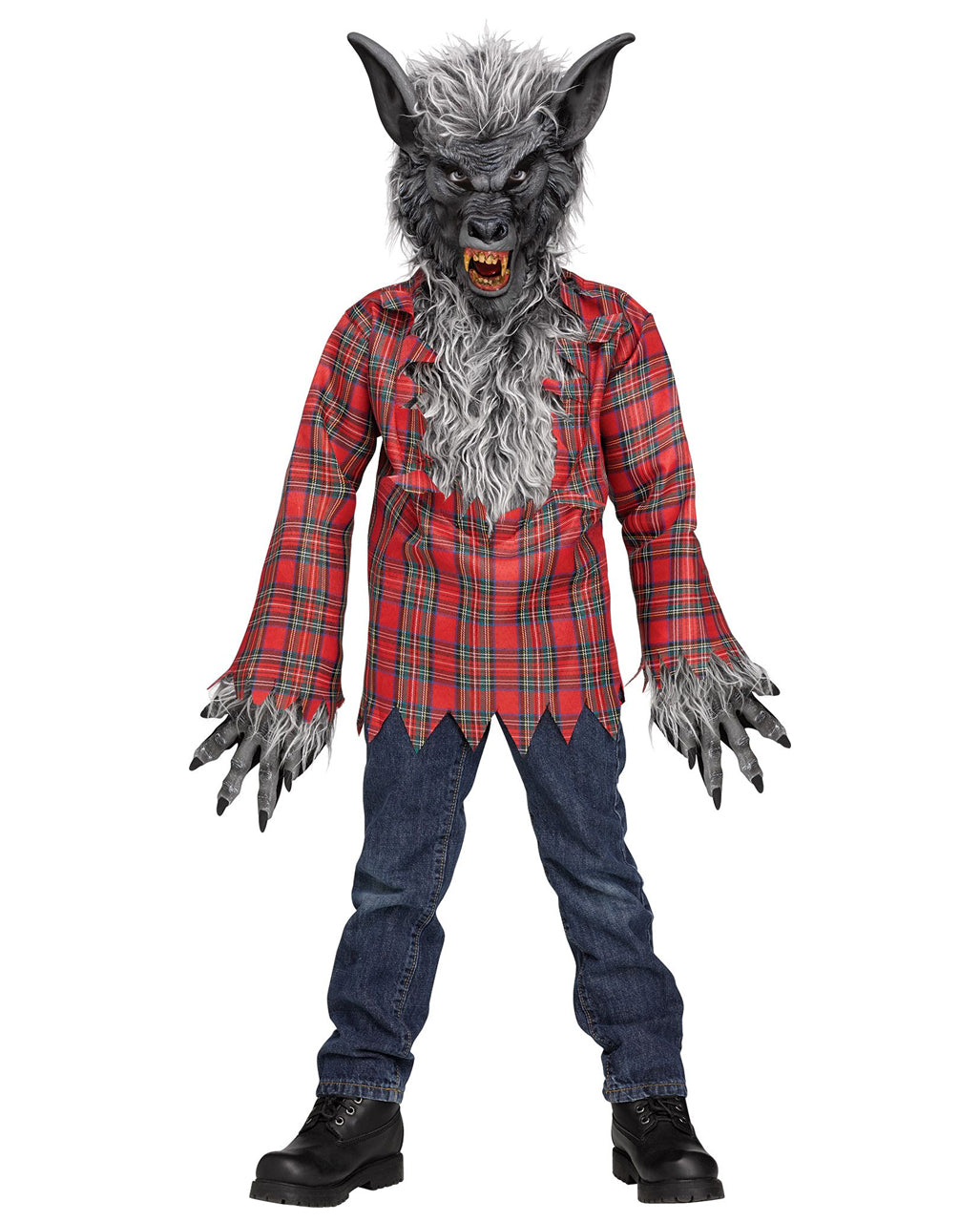 Grauer Werwolf Kinderkostüm Grauer Werwolf Kinderkostüm