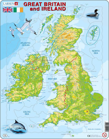 Great Britain and Ireland physisch