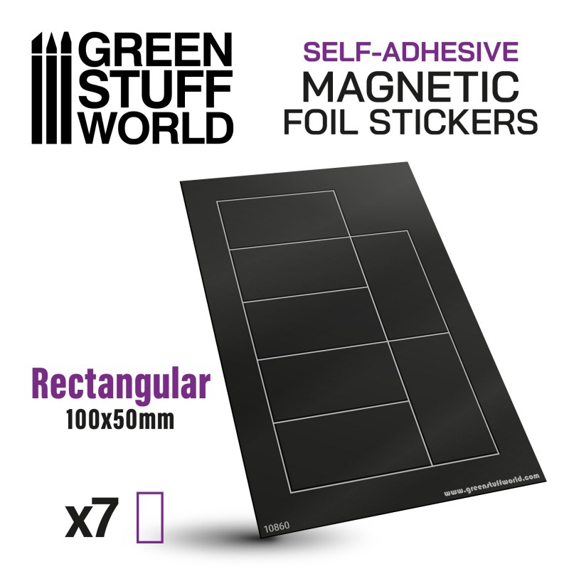 Green Stuff World Magnetbases Eckig 100x50mm 7x selbstklebend Magnet Sticker