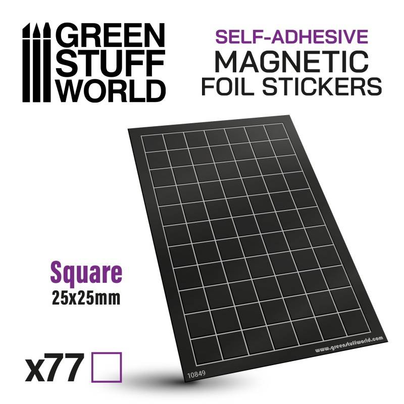 Green Stuff World Magnetbases Eckig 25x25mm 77x selbstklebend Magnet Sticker