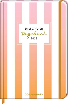 Großer Wochenkalender: 3 Minuten Tagebuch 2025 - Streifen rosa (I love my paradise)