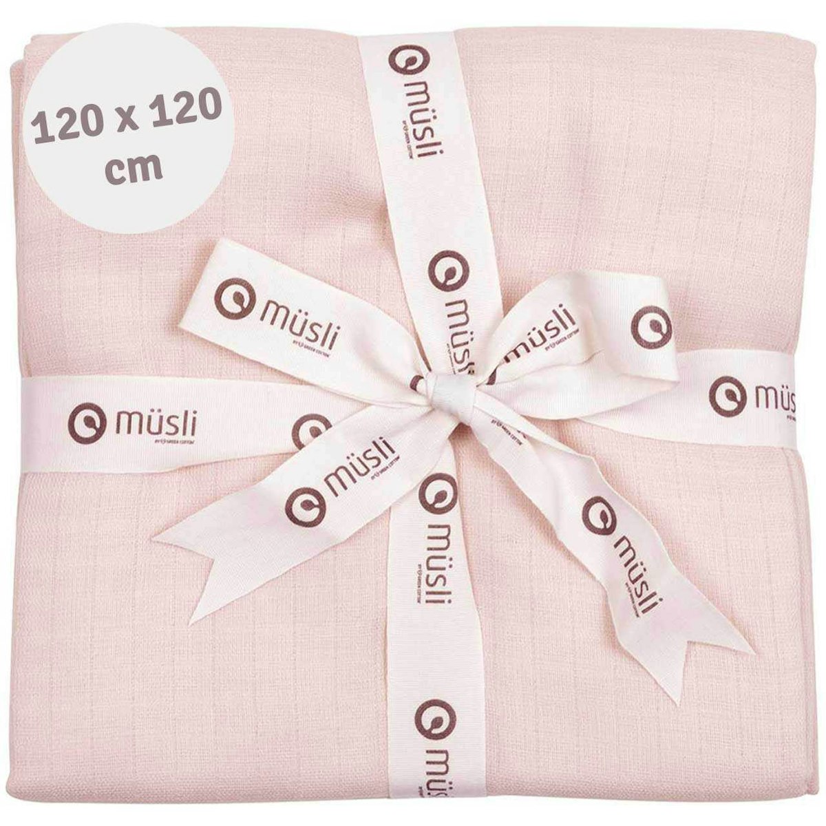 Großes Mulltuch 2er-Pack rose 120 x 120cm Großes Mulltuch 2er-Pack rose 120 x 120cm