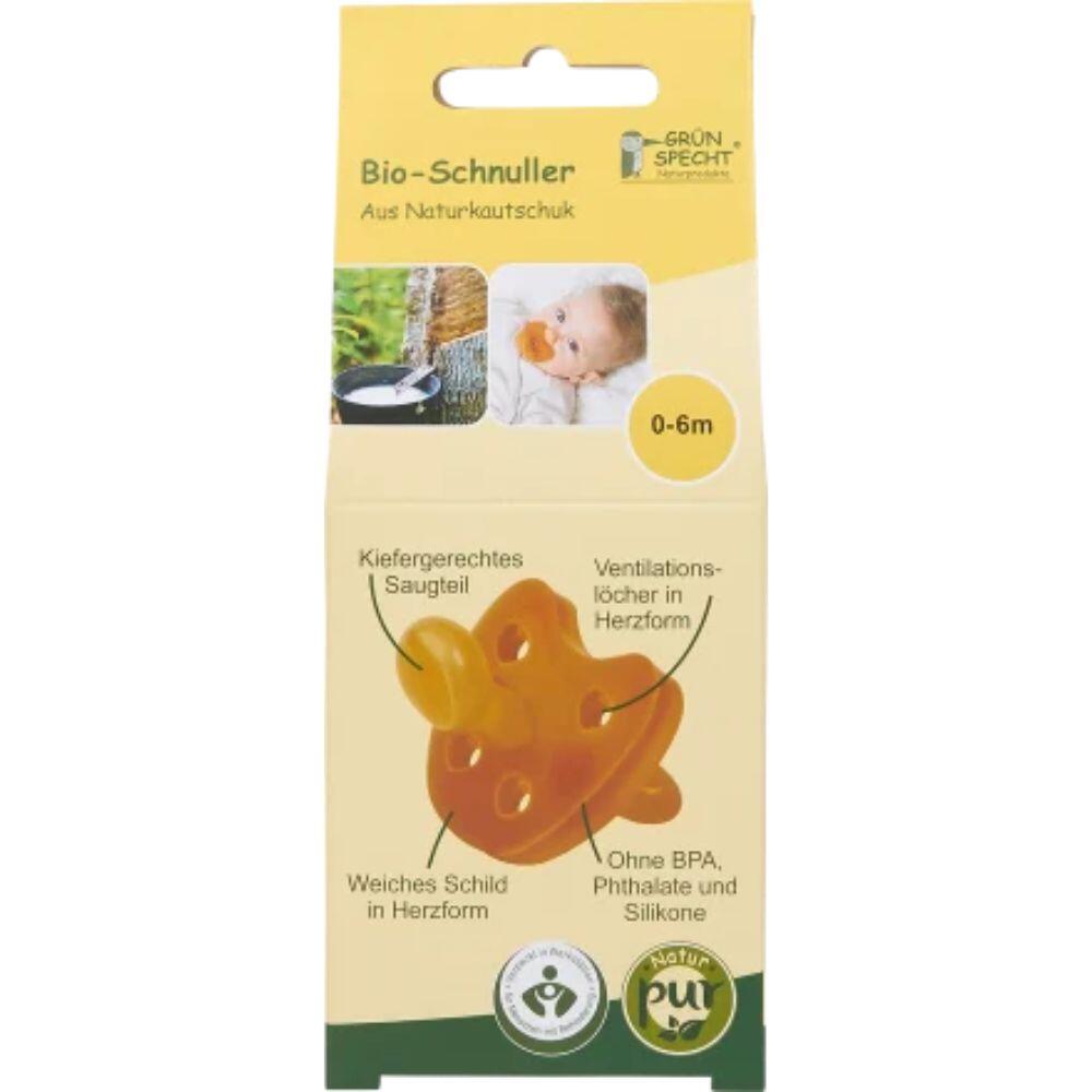 Grünspecht Natur - Grünspecht Bio-Schnuller, Naturkautschuk, 0-6 m Grünspecht Natur - Grünspecht Bio-Schnuller, Naturkautschuk, 0-6 m