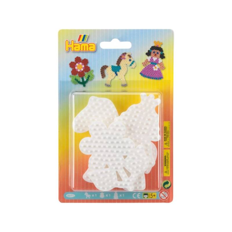 HAMA - Bügelperlen Blister 3 Stiftplatten Prinzessin/Blume/Pony