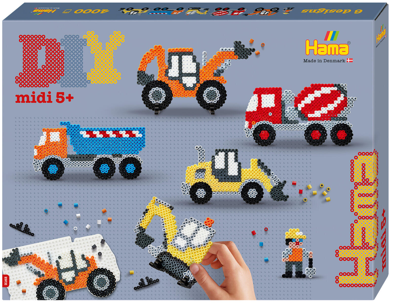 HAMA-Bügelperlen - Bügelperlen Set Baufahrzeuge HAMA-Bügelperlen - Bügelperlen Set Baufahrzeuge