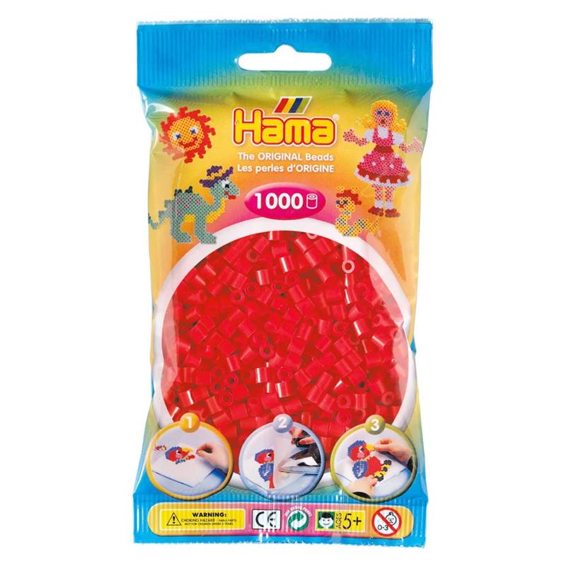 HAMA - Perlen Rot, 1000 Stück