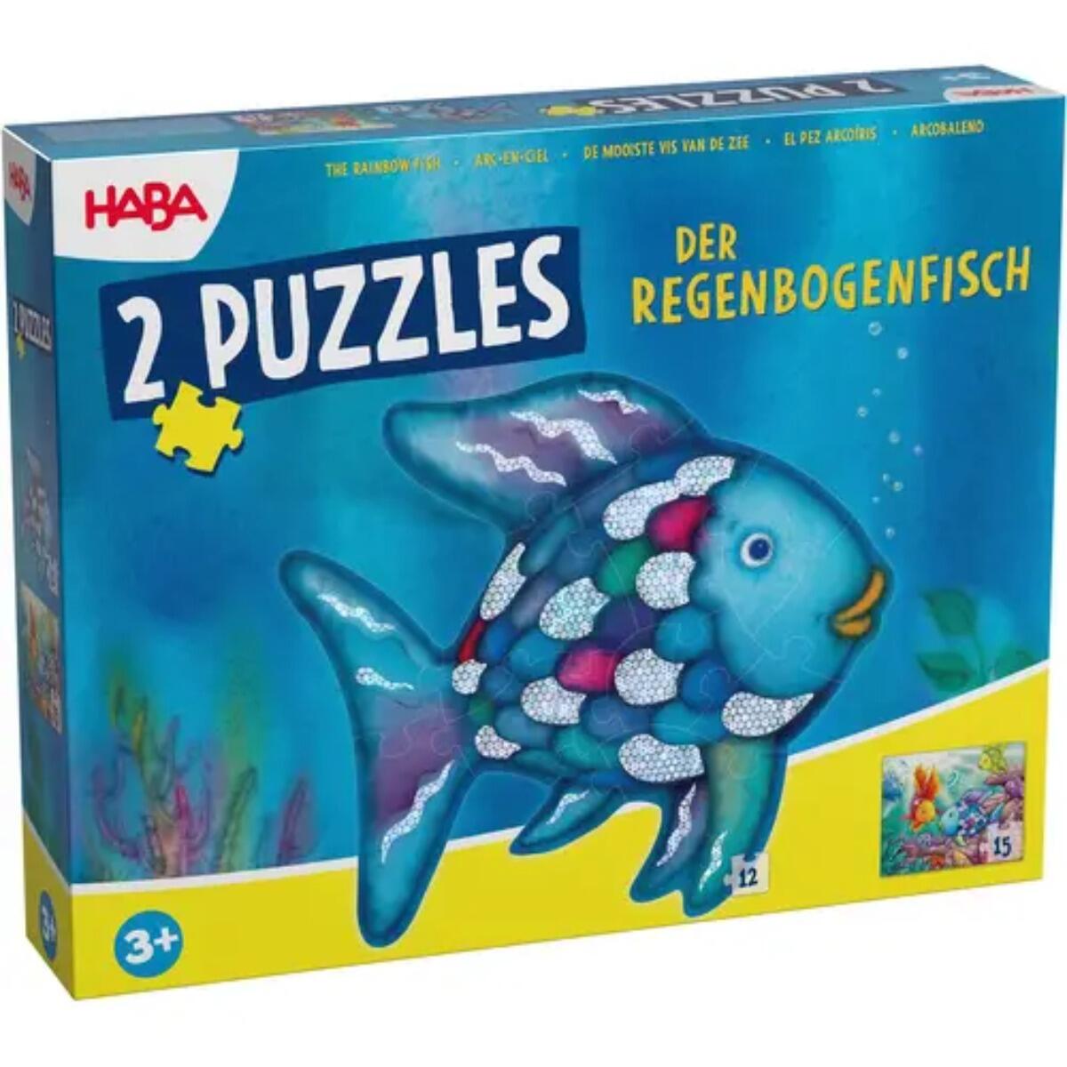 Haba - Puzzles Der Regenbogenfisch 12 und 15 Teile Haba - Puzzles Der Regenbogenfisch 12 und 15 Teile