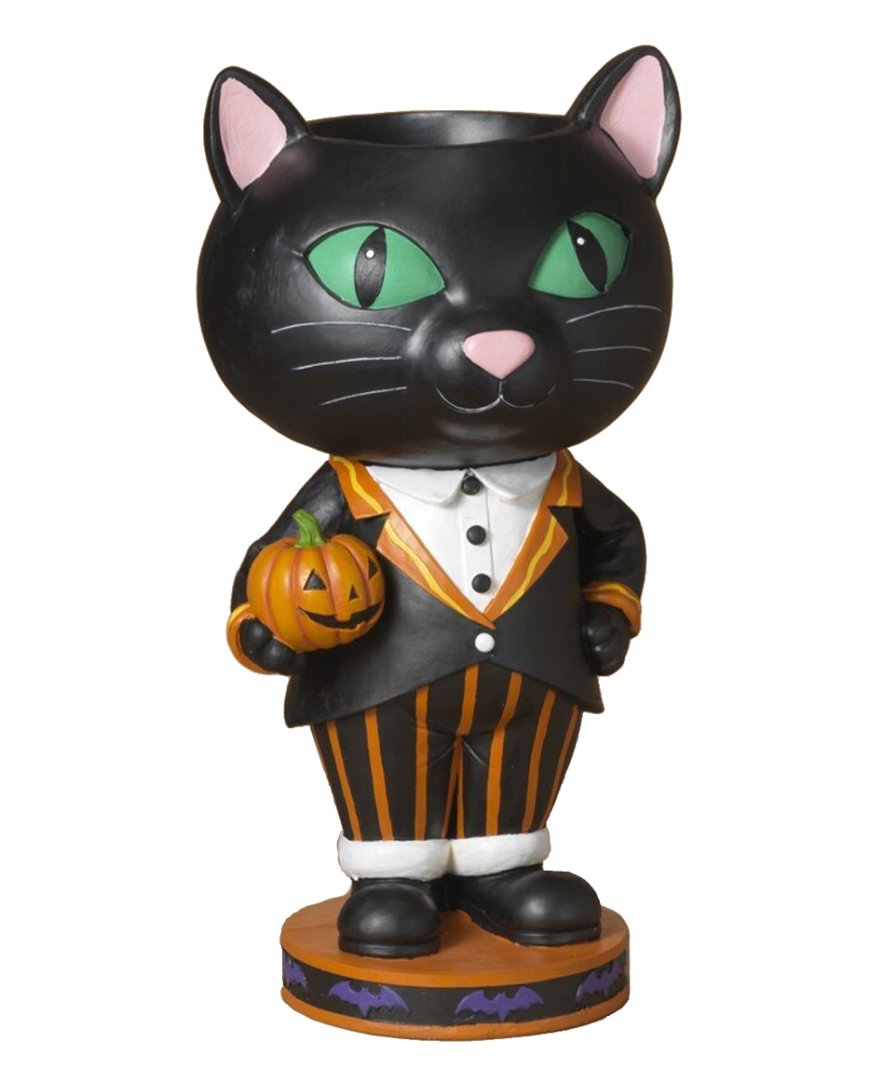 Halloween Katze als Bonbonschüssel 72cm