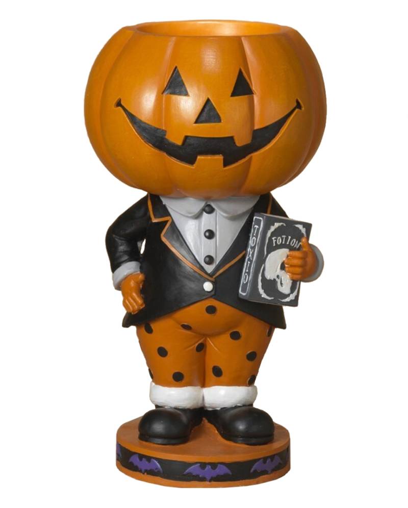 Halloween Kürbis Figur als Bonbonschüssel 68cm