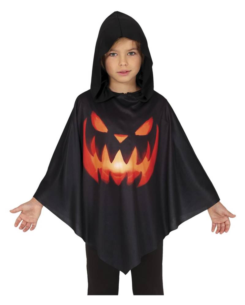 Halloween Kürbis Poncho für Kinder 7 - 9 Jahre