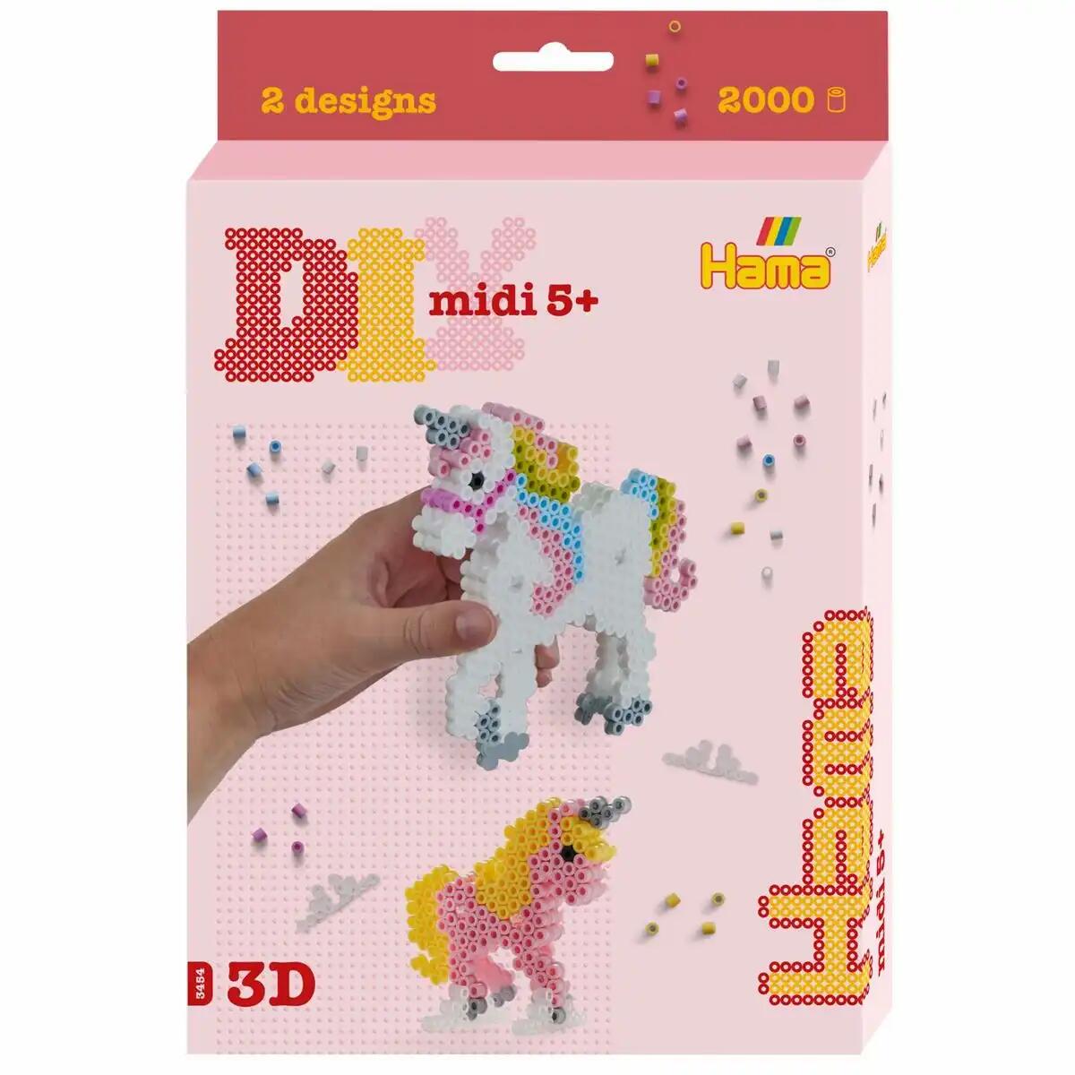 Hama - Bügelperlen Set 3-D Einhörner Hama - Bügelperlen Set 3-D Einhörner
