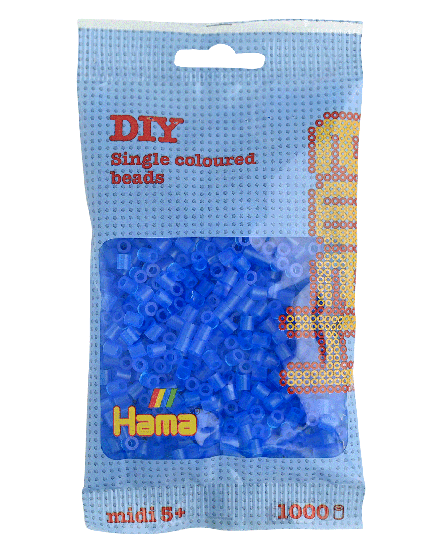 Hama - HAMA Bügelperlen – Transparent - Blau, ca. 1.000 Stück Hama - HAMA Bügelperlen – Transparent - Blau, ca. 1.000 Stück