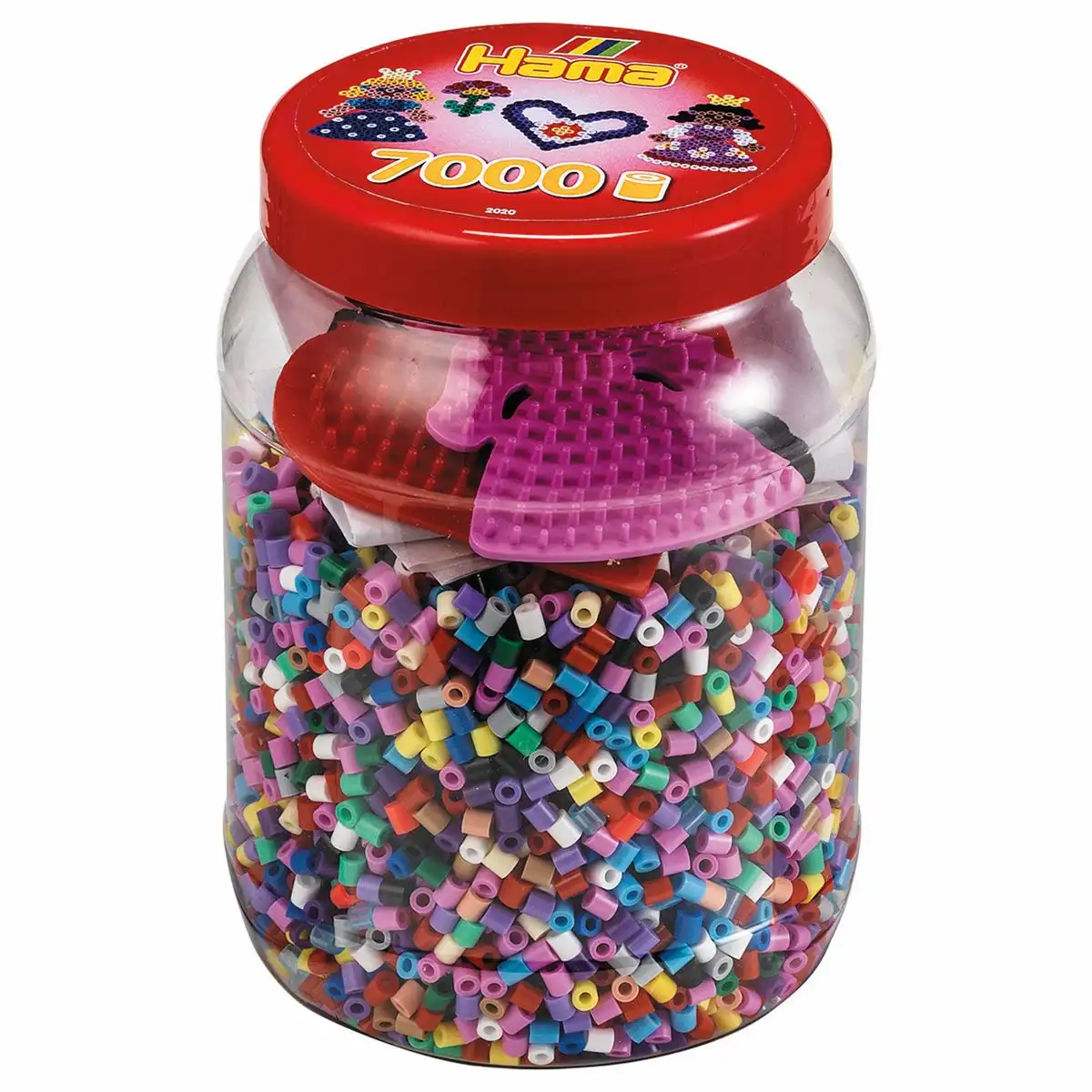 Hama - Hama Bügelperlen rot/pink 7000 Stück Dose Hama - Hama Bügelperlen rot/pink 7000 Stück Dose