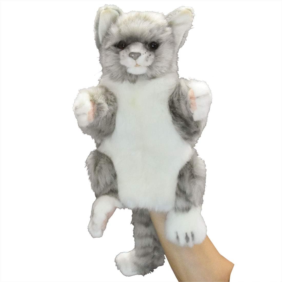 Hansa Creation - Handpuppe Katze grau 30 cm Hansa Creation - Handpuppe Katze grau 30 cm