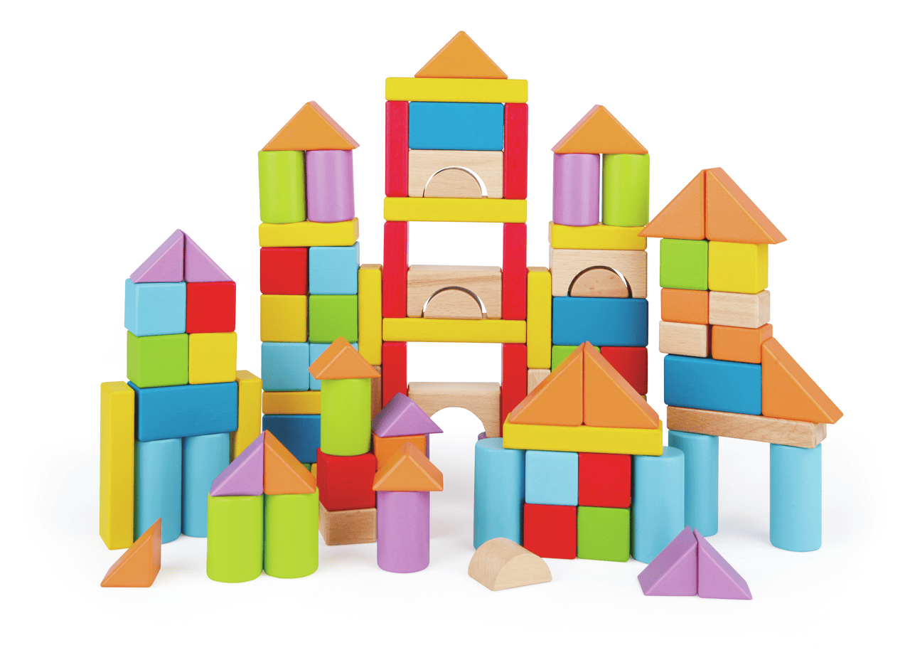 Hape - Bunte Holzbausteine 100 Stück Hape - Bunte Holzbausteine 100 Stück