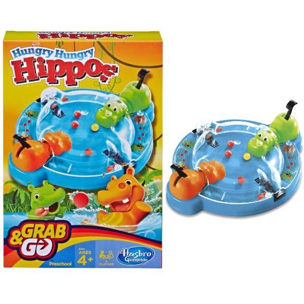 Hasbro - Hippo Flip Kompakt Reaktionsspiel Reisespiel