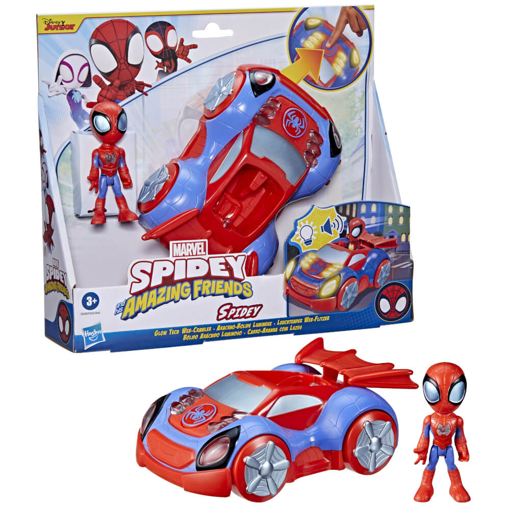 Hasbro - Marvel - Spidey und seine erstaunlichen Freunde Glow Tech Web-Crawler und Spidey-Actionfigur