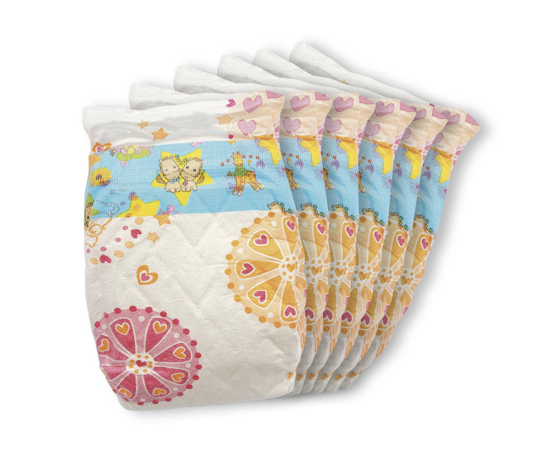 Heless - Puppenwindeln, 6 Stück, Gr. 35-50 cm Heless - Puppenwindeln, 6 Stück, Gr. 35-50 cm