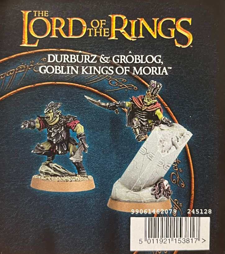 Herr der Ringe Durbûrz & Grôblog Goblinkönige von Moria GW Middle Earth Hobbit