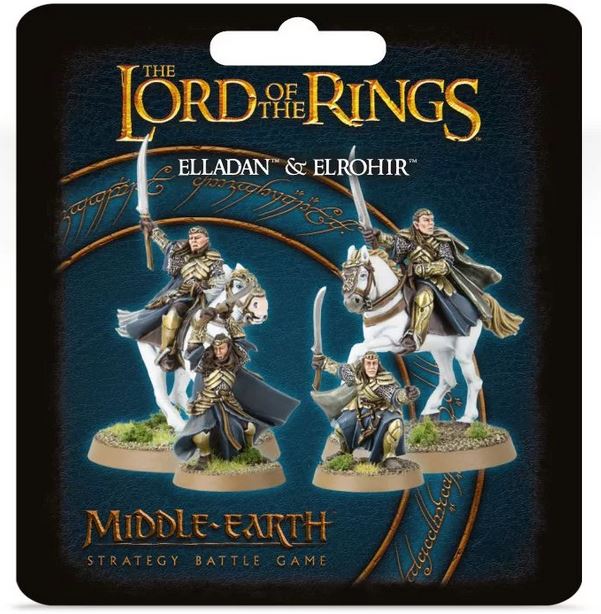 Herr der Ringe Elladan&  Elrohir Games Workshop Middle Earth Hobbit foot mounted