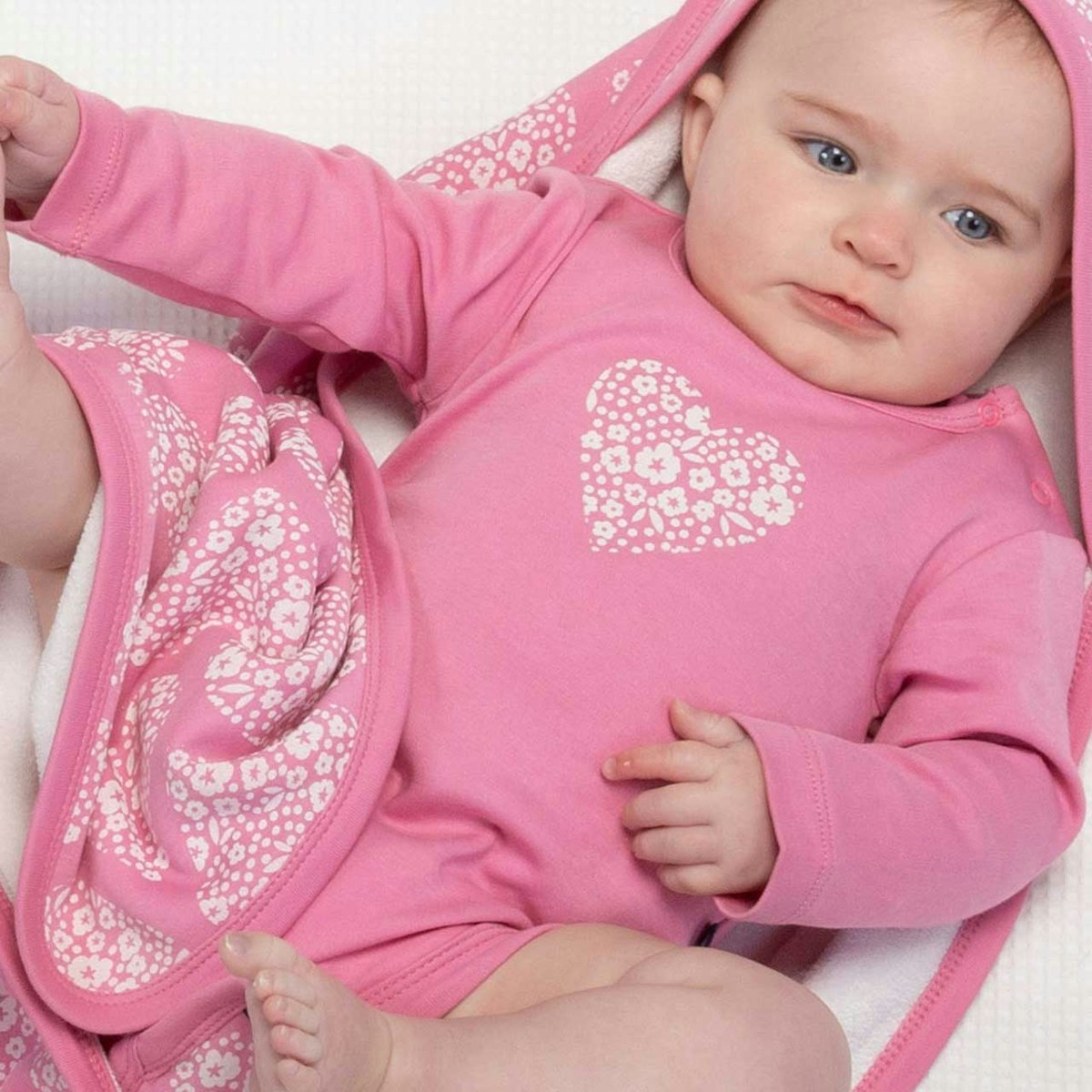 Herz Babybody langarm rosa 74/80 Herz Babybody langarm rosa 74/80