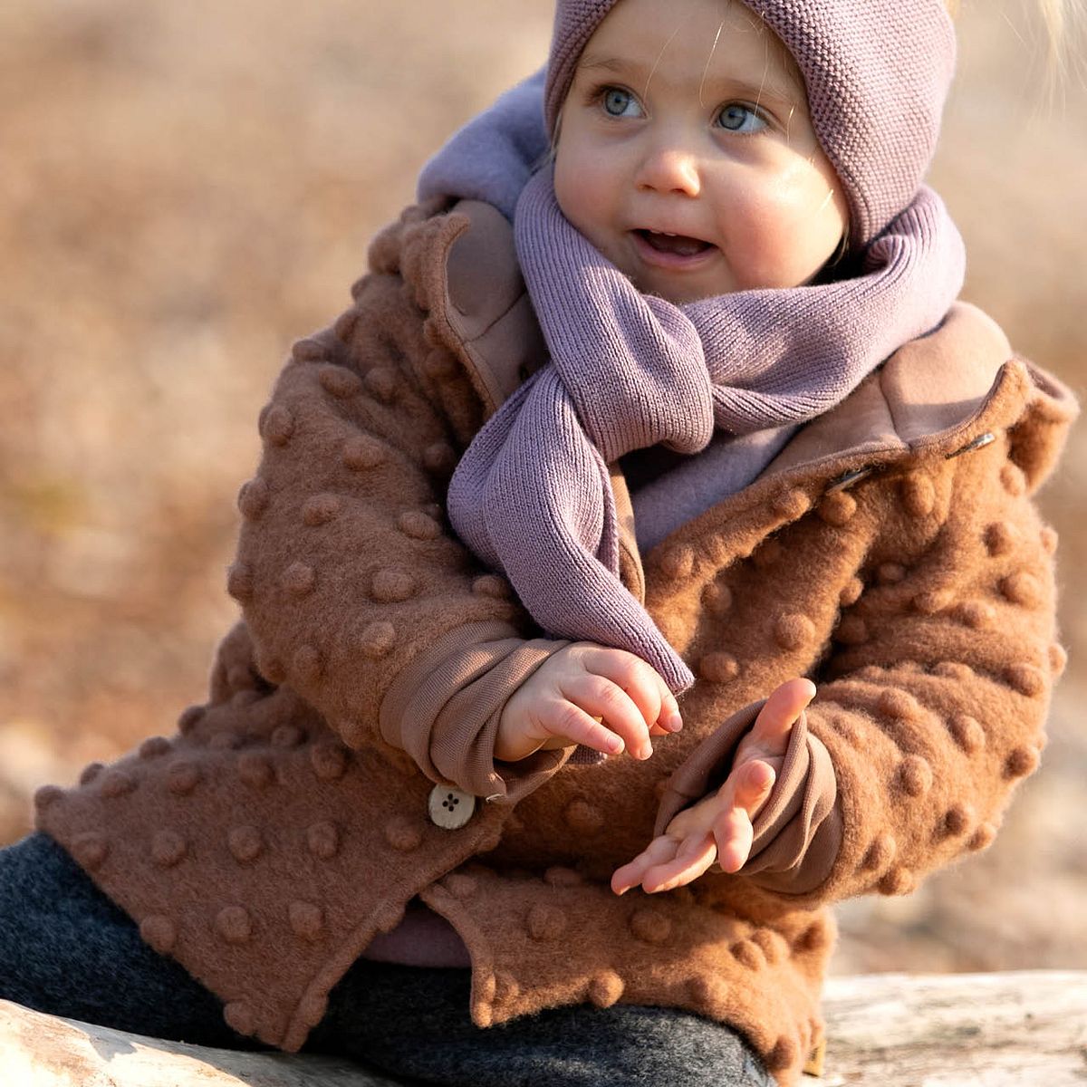 Hochwertige Schurwolle Jacke Übergangszeit mokka-braun 110/116 Hochwertige Schurwolle Jacke Übergangszeit mokka-braun 110/116