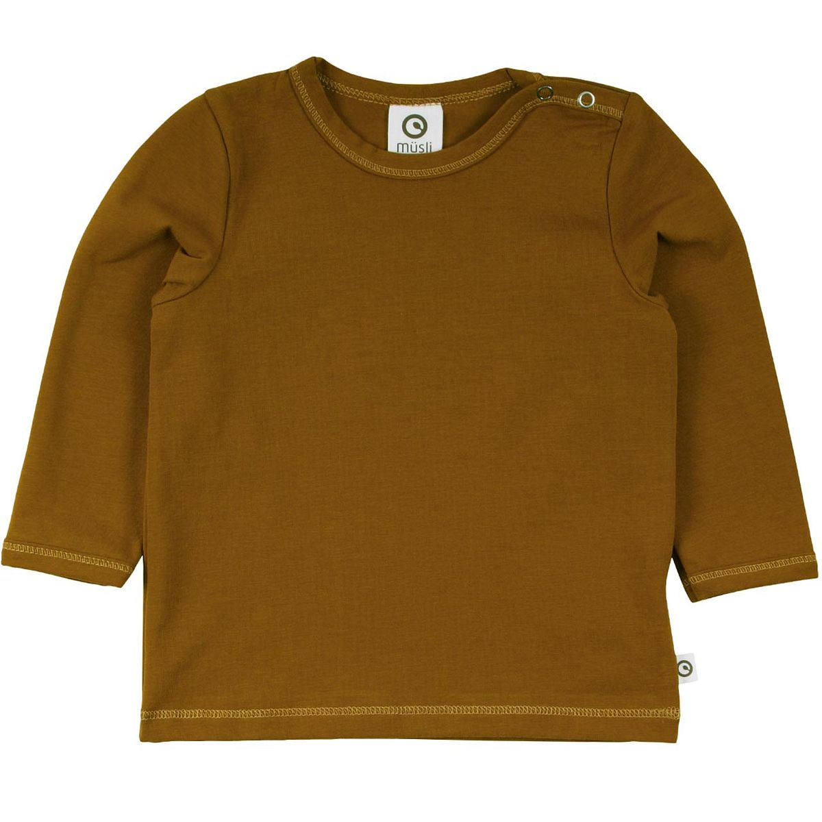 Hochwertiges Langarmshirt uni safran 74 Hochwertiges Langarmshirt uni safran 74