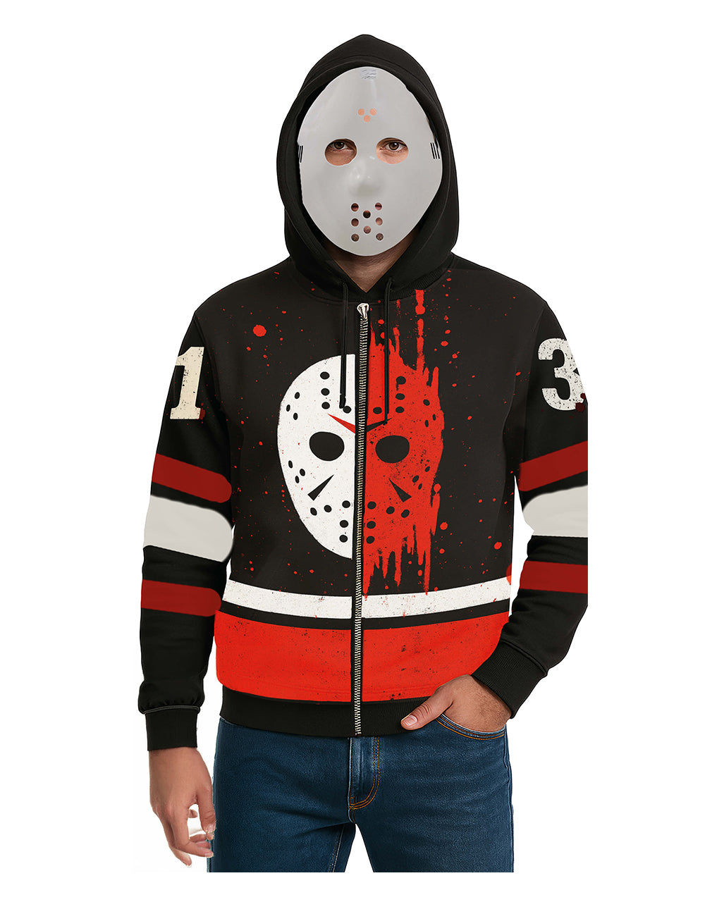 Hockey Killer Hoodie für Herren mit Maske Hockey Killer Hoodie für Herren mit Maske