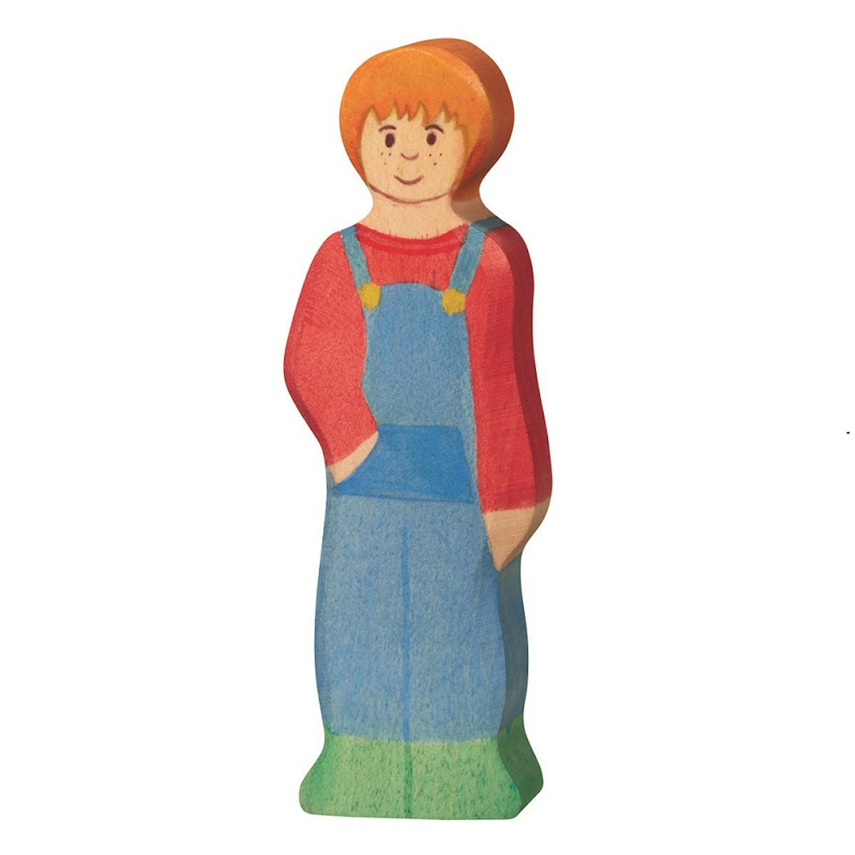 Holzfigur Bauers Sohn - auf dem Bauernhof Holzfigur Bauers Sohn - auf dem Bauernhof