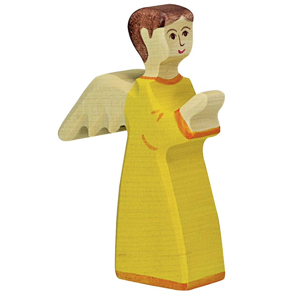 Holztiger Engel gelb Holzfigur Holztiger Engel gelb Holzfigur