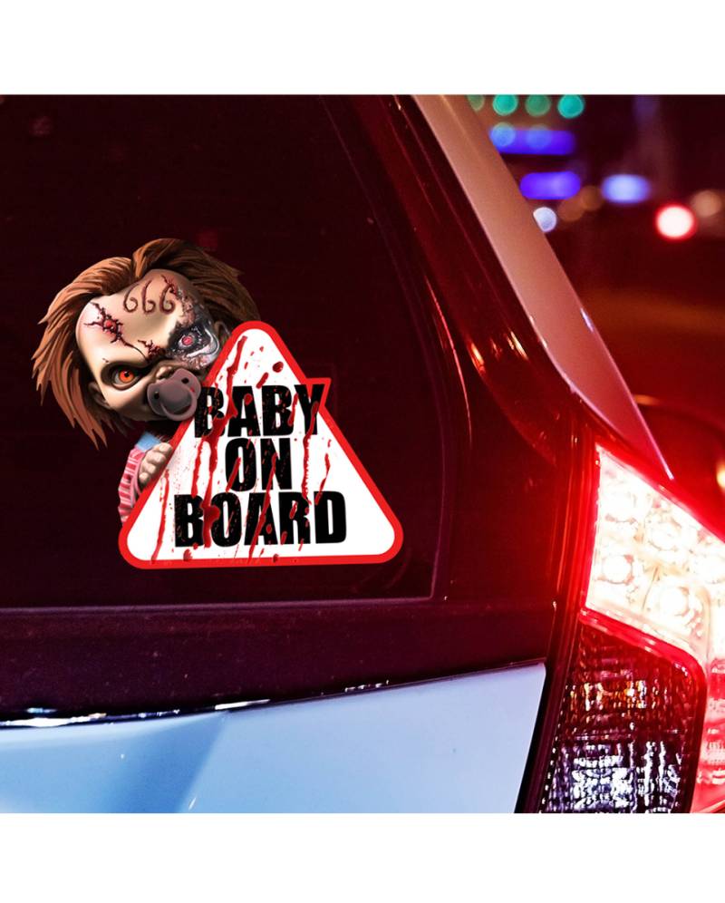 Horror Baby on Board Auto Sticker