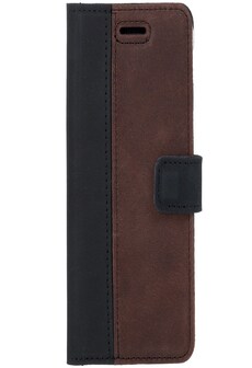 Huawei P9 Lite MINI / Y6 Pro 2017- Surazo® Phone Case Genuine Leather- Nubuck Black and Nut brown