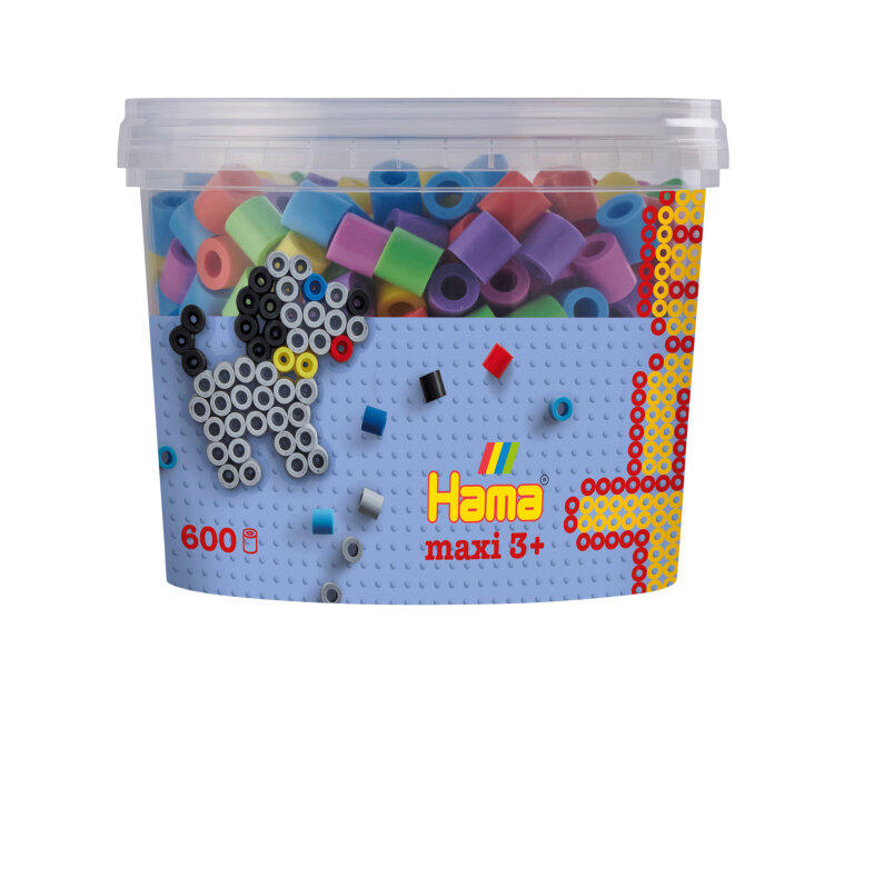Iden - Bügelperlen Maxi Pastell Dose 600 Stk. Iden - Bügelperlen Maxi Pastell Dose 600 Stk.