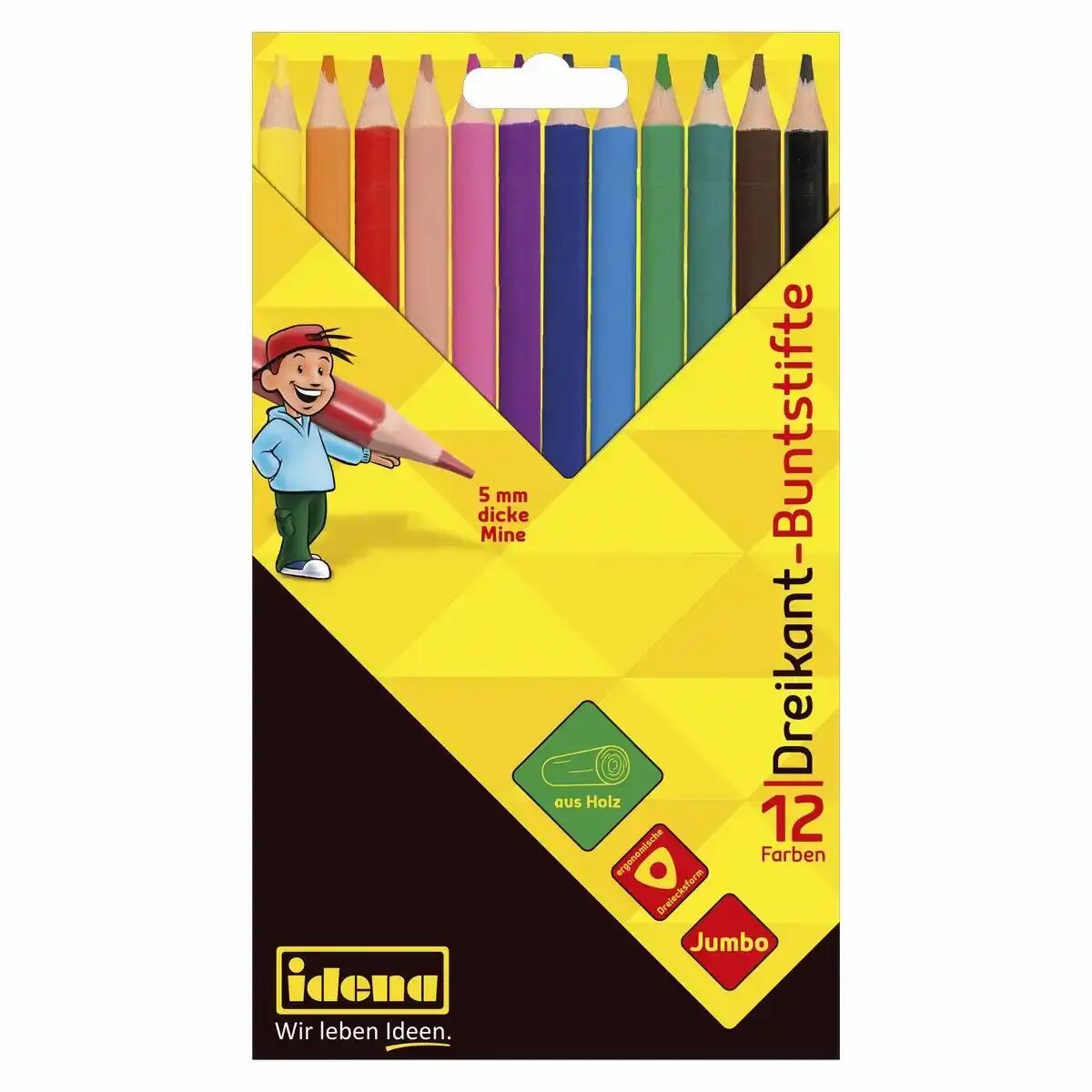 Iden - Buntstifte Jumbo dreikant 12 Stück Kartonetui Iden - Buntstifte Jumbo dreikant 12 Stück Kartonetui