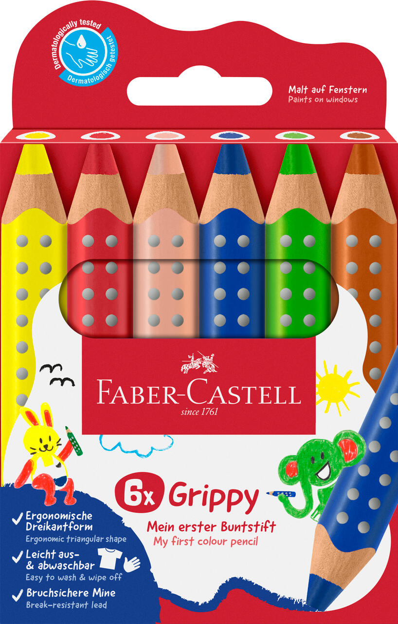 Iden - FABER-CASTELL Buntstifte Grippy 6 Stück Iden - FABER-CASTELL Buntstifte Grippy 6 Stück