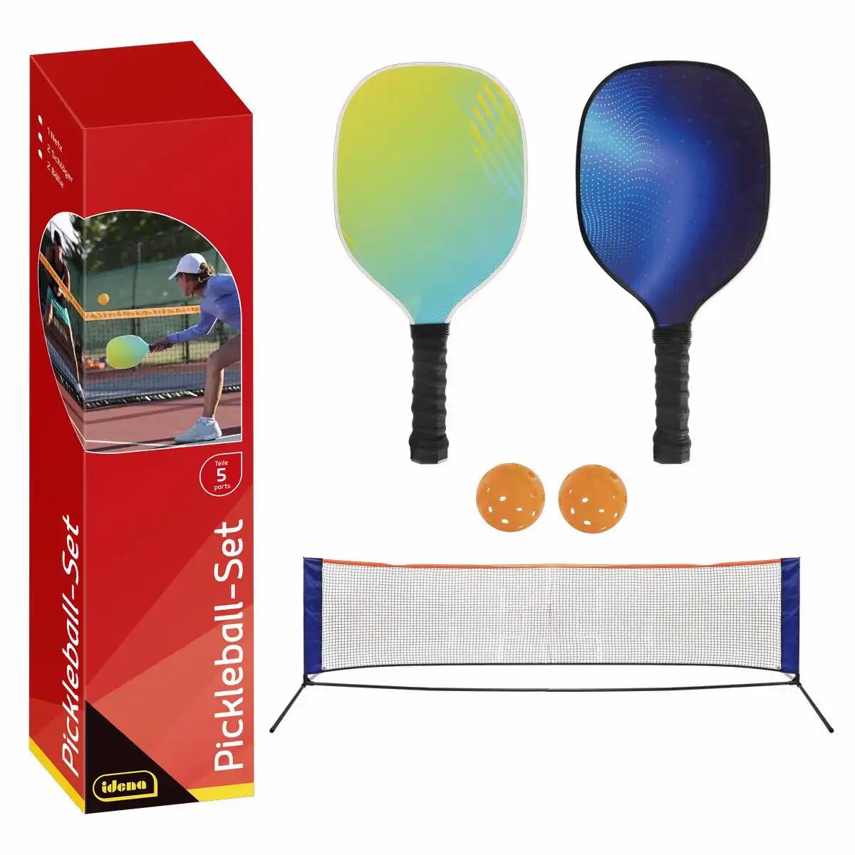 Iden - Idena Pickleball Set Netz 2x Schläger/Bälle 5 Teile Iden - Idena Pickleball Set Netz 2x Schläger/Bälle 5 Teile