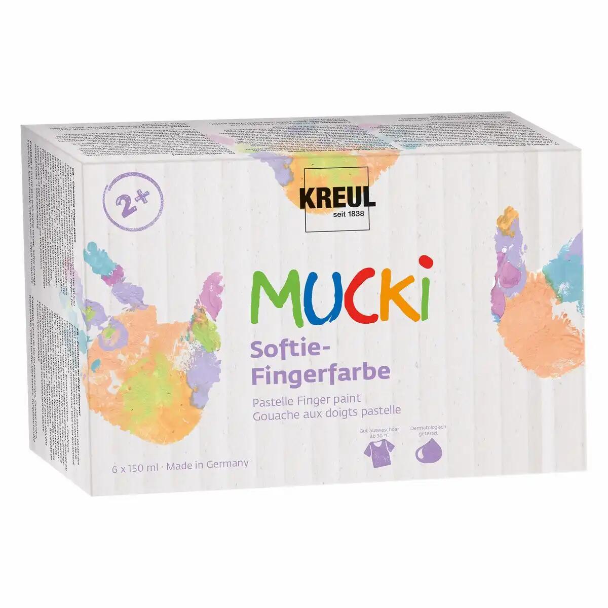 Iden - KREUL MUCKI Fingerfarben Softie – 6 x 150 ml Iden - KREUL MUCKI Fingerfarben Softie – 6 x 150 ml
