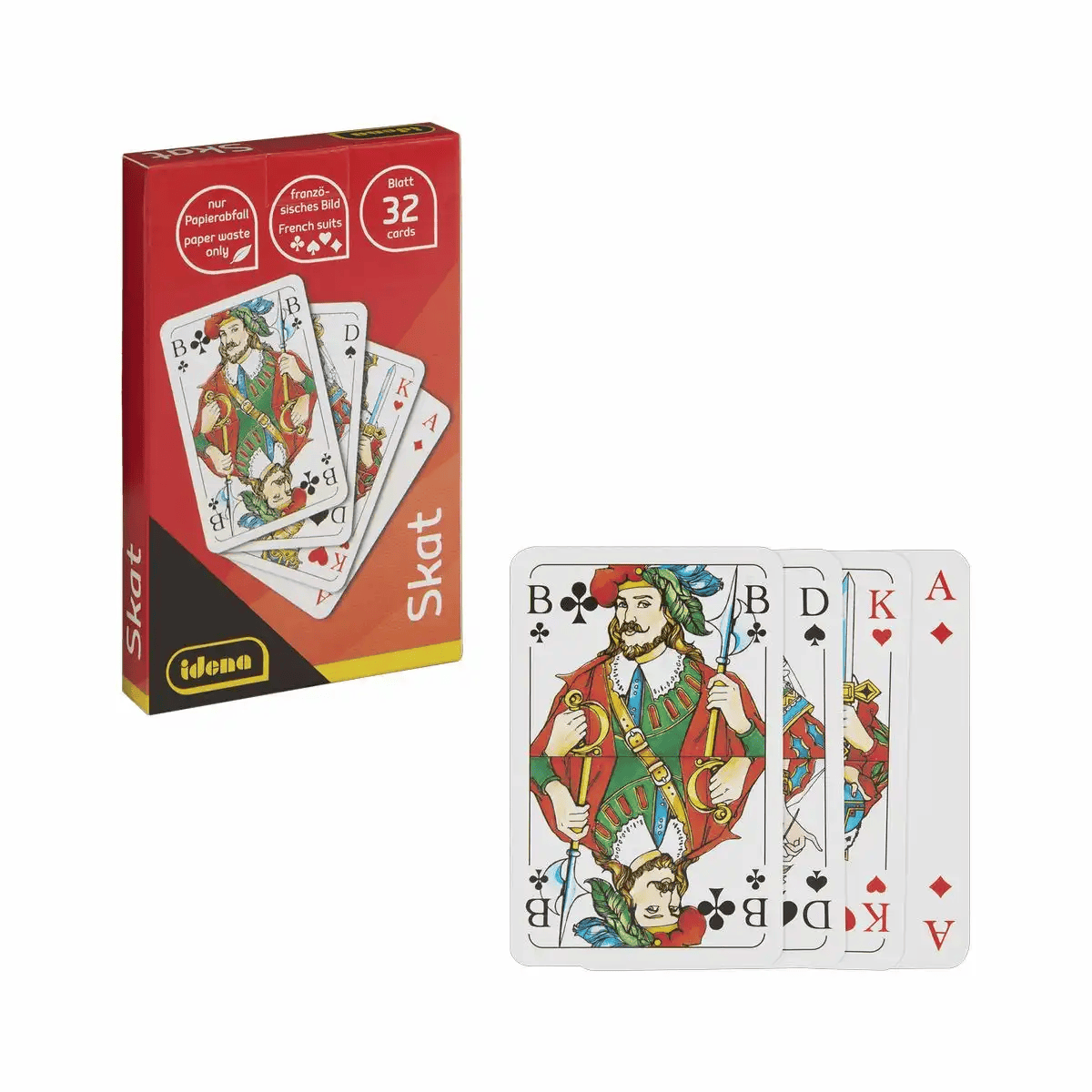 Iden - Spielkarten Skat – Französisches Bild, 32 Blatt Iden - Spielkarten Skat – Französisches Bild, 32 Blatt