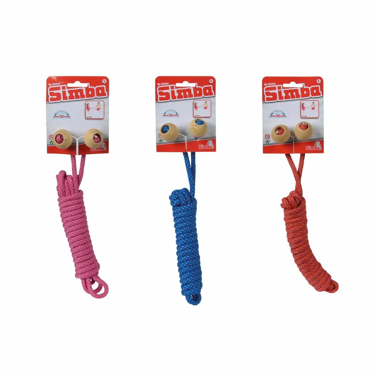 Iden - Springseil – Doppel-Springseil mit Holzkugeln, 5 m, sortiert Iden - Springseil – Doppel-Springseil mit Holzkugeln, 5 m, sortiert