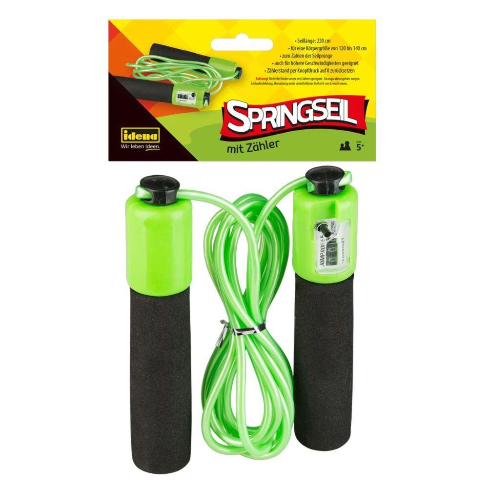Idena - Springseil mit Zähler grün 220cm Idena - Springseil mit Zähler grün 220cm